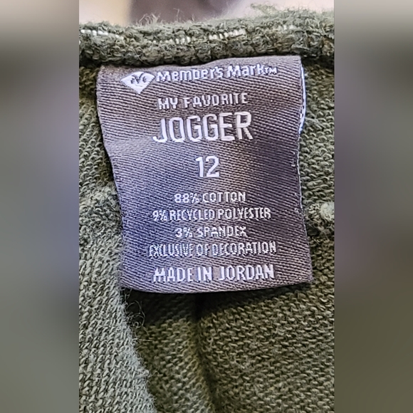 Green Members Mark joggers size 12. - Picture 2 of 2